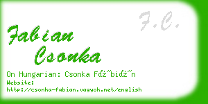 fabian csonka business card